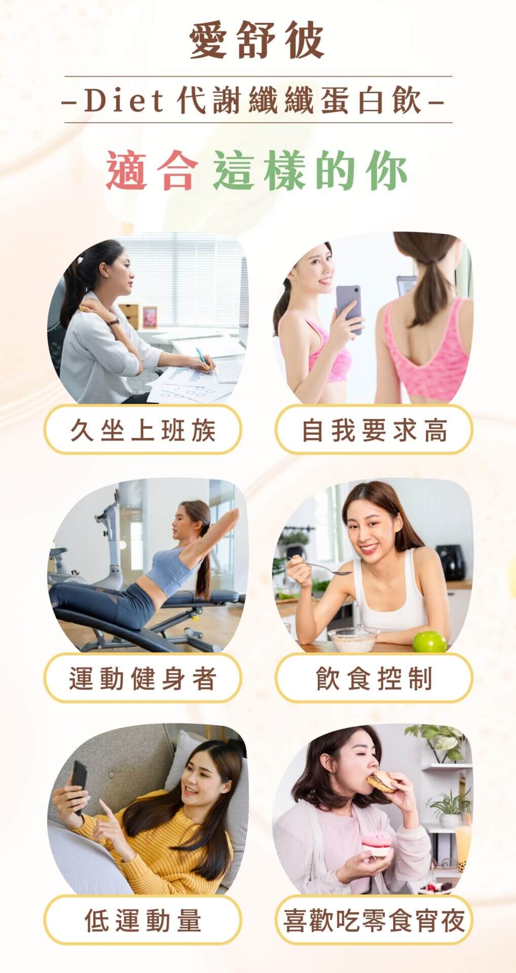 適合各種生活方式的蛋白飲料使用者